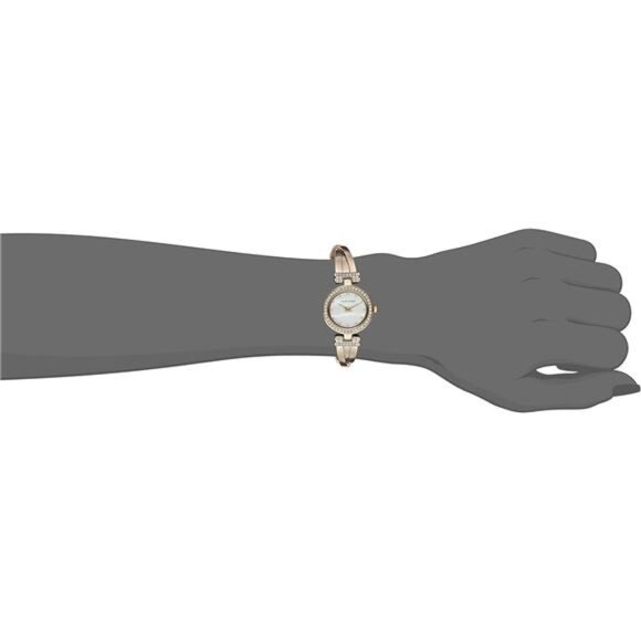 Women's Premium Crystal Accented Bangle Watch and Bracelet Set - Picture 4 of 6